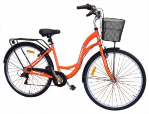 Damenrad EX-3 28 Zoll Citybike mit Korb, Gepäckträger und Beleuchtung – Bild 1